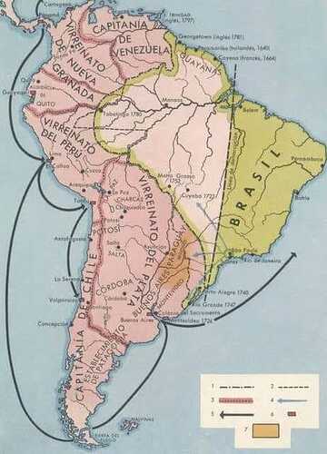 Mapa virreinato antiguo