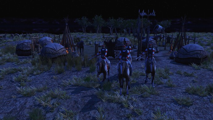 AoE III DE Apache Cavalry during the night