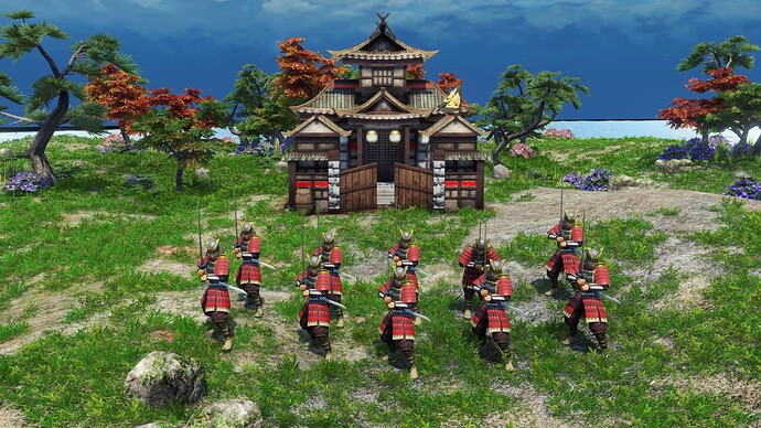 AoE III DE Japanese Honored Samurai during the day