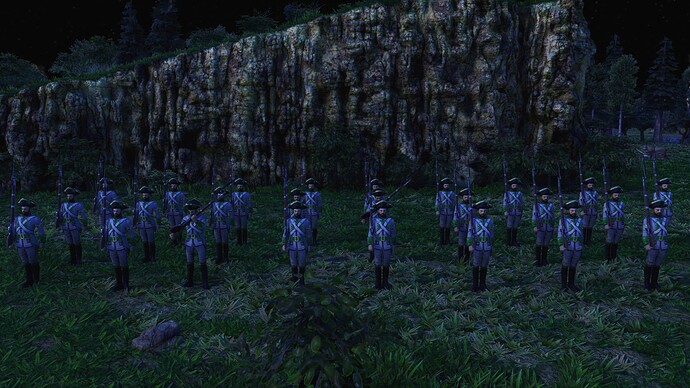 AoE III DE Mexicans Veteran Soldado during the night