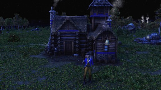 AoE III DE Default United States General during the night