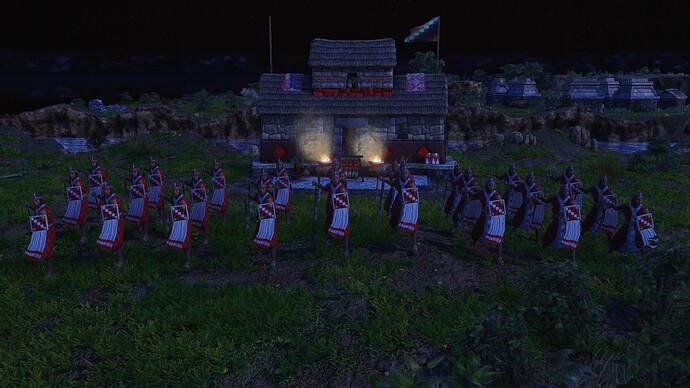 AoE III DE Inca Elite Bolas Warrior during the night