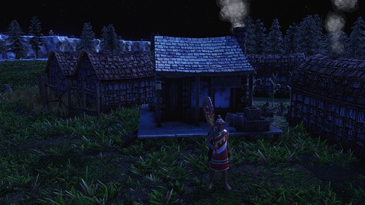 AoE III DE Nootka War Chief during the night