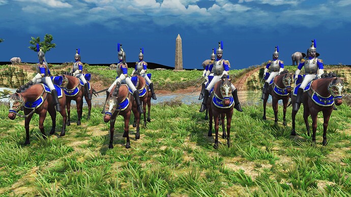 AoE III DE French Gendarme Cuirassier during the day