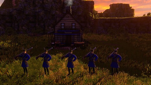 AoE III DE Hajduk at sunset