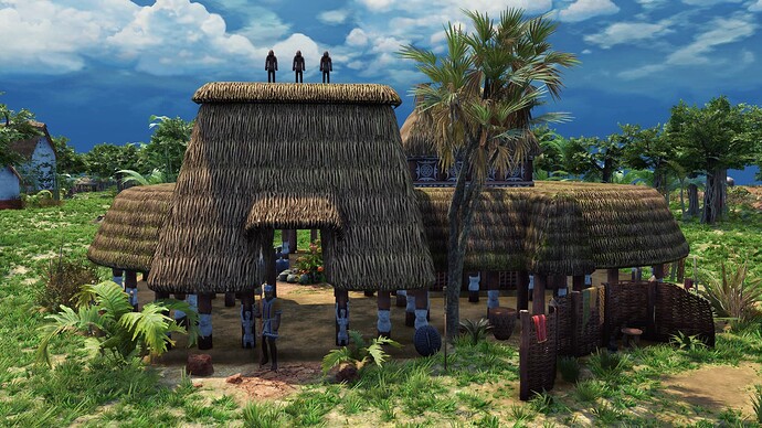 AoE III DE Yoruba settlement during the day
