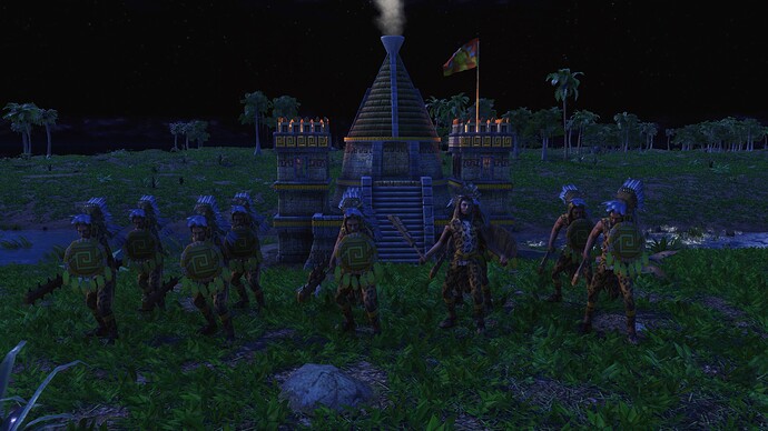 AoE III DE Aztecs Champion Jaguar Prowl Knight during the night
