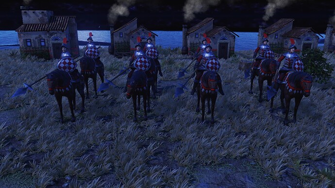 AoE III DE Spanish Garrochista Lancer during the night