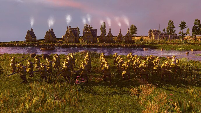 AoE III DE German Veteran Doppelsoldner at sunset