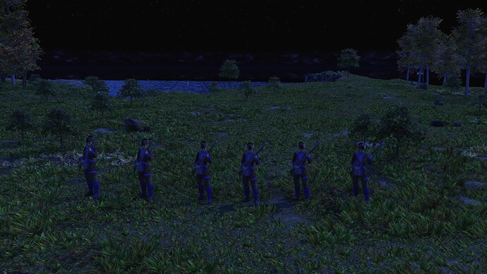 AoE III DE United States Exploration Age Minuteman during the night