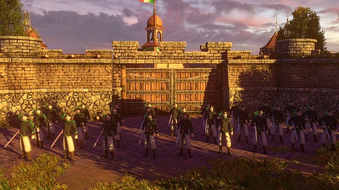 AoE III DE Italians Guard Bersagliere at sunset