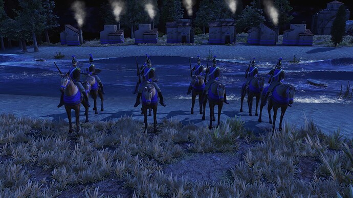 AoE III DE Portuguese Legion Dragoon during the night