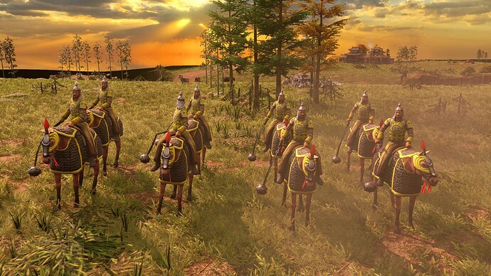 AoE III DE Chinese Honored Meteor Hammer at sunrise
