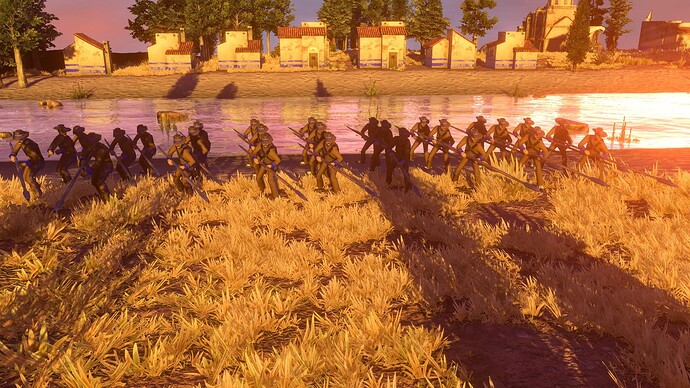 AoE III DE Portuguese Ordinance Pikeman at sunset