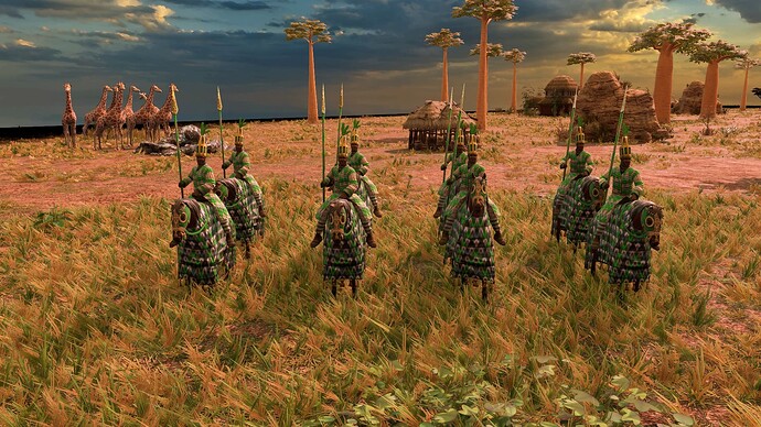 AoE III DE Hausa Champion Lifidi Knight at sunrise