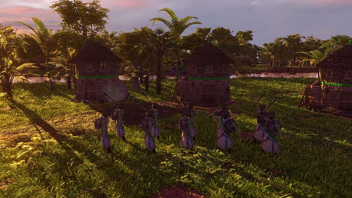 AoE III DE Ethiopians Elite Gascenya at sunset