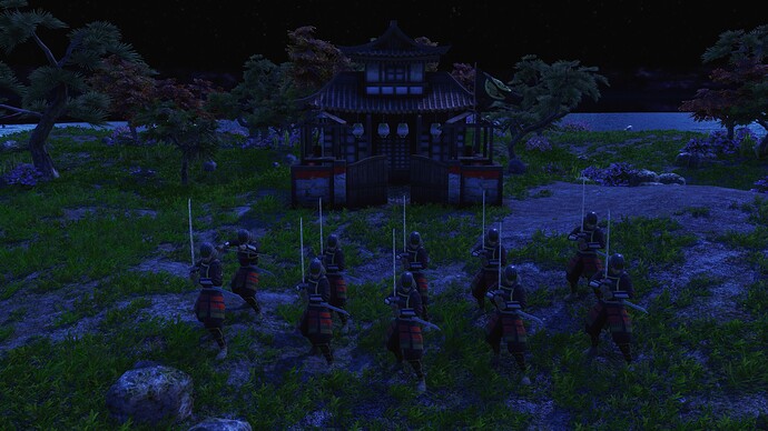AoE III DE Japanese Disciplined Samurai during the night
