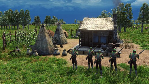 AoE III DE Cree Coureur Des Bois during the day