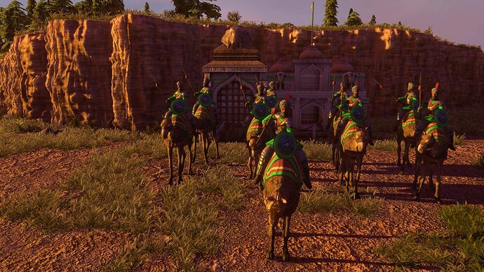 AoE III DE Indians Mansabdar Sowar leading Honored Sowar at sunset