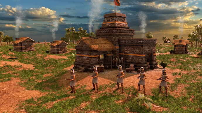 AoE III DE Aztecs Eagle Scout at sunrise