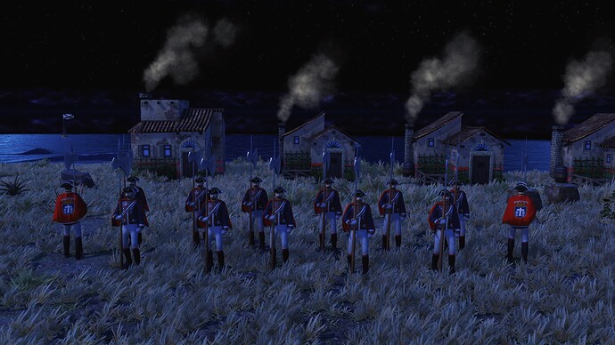 AoE III DE Spanish Royal Halberdier during the night