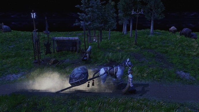 AoE III DE Trade Travois during the night