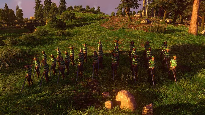 AoE III DE Mexicans Reservistas Veteran Insurgente at sunset