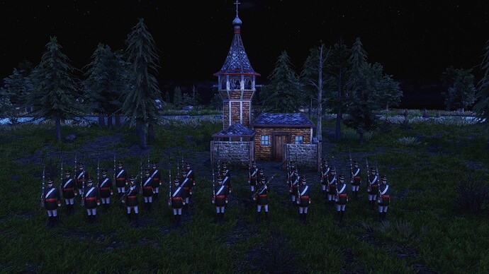 AoE III DE Russian Imperial Rekrut during the night