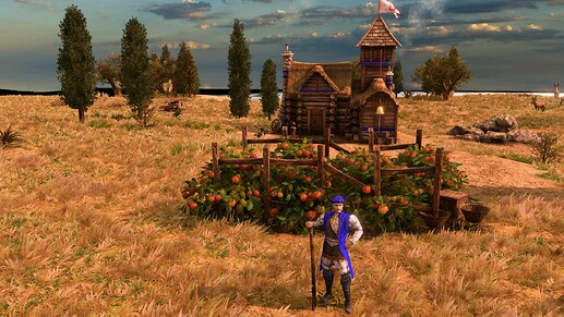 AoE III DE Default Portuguese Explorer at sunrise