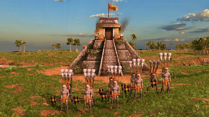 AoE III DE Aztecs Skull Knight at sunrise