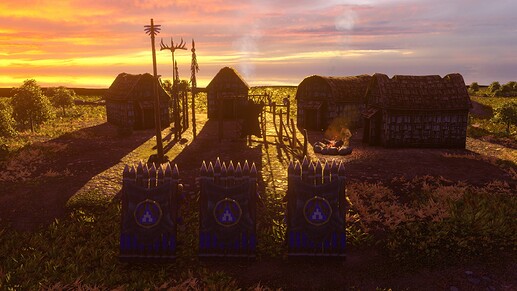 AoE III DE Haudenosaunee Mantlet natives at sunset