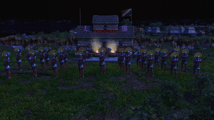 AoE III DE Inca Elite Maceman during the night