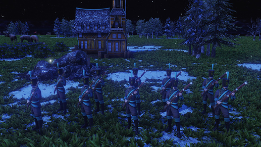 AoE III DE Karelian Jaeger during the night