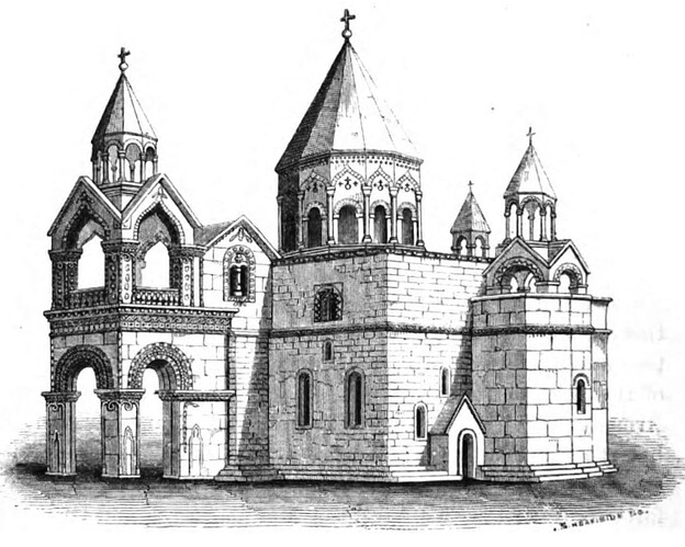 View_of_Etchmiadzine._John_M._Neale._A_history_of_the_Holy_Eastern_Church._P.290