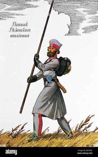 soldier-of-ryazan-regiment-1812-19th-century-russian-army-uniform-russia-2BFH691
