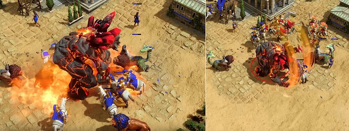 Age of Mythology Retold Battling a Titan