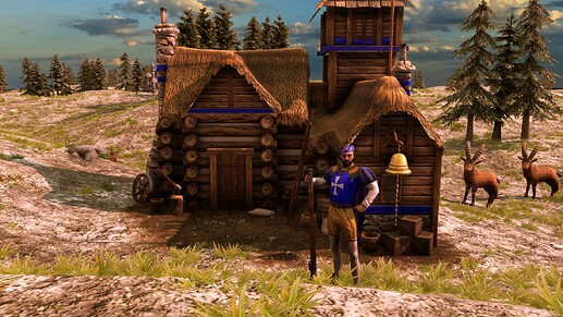 AoE III DE Default Italians Explorer at sunrise