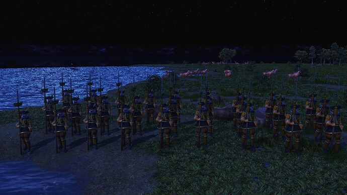 AoE III DE Dutch Stadswacht Halberdier during the night