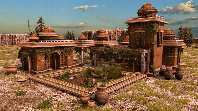 AoE III DE Bhakti Temple at sunrise