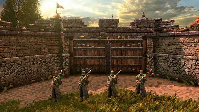 AoE III DE Italians Papal Zouave at sunrise