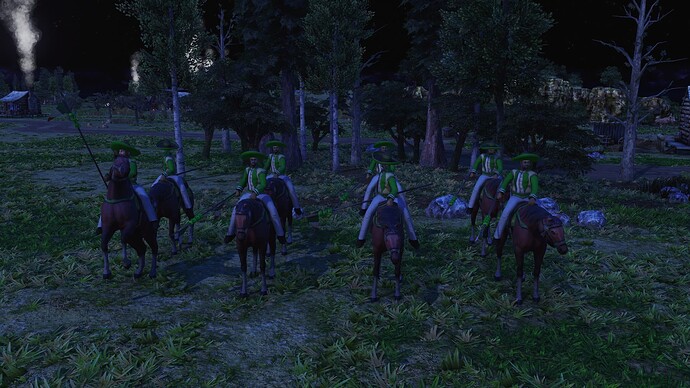 AoE III DE Mexicans Charro at during the night
