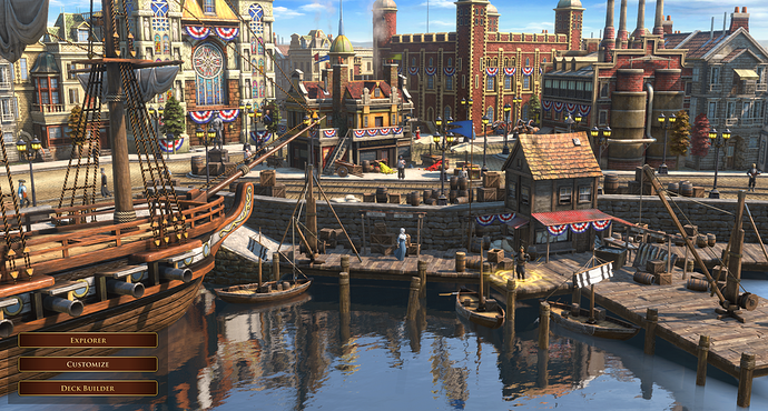 AoE III DE London during the day