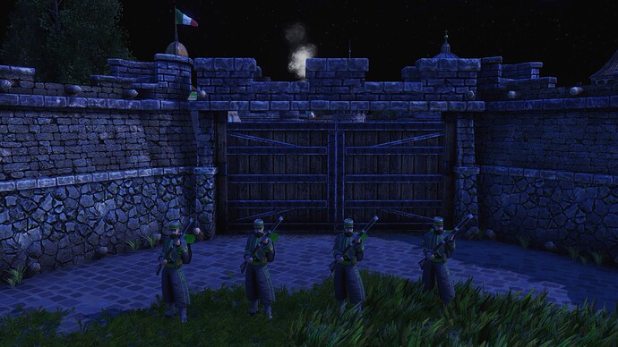 AoE III DE Italians Papal Zouave during the night