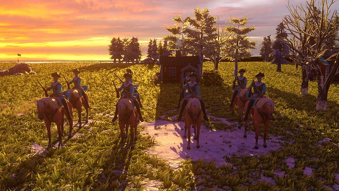 AoE III DE Swedes Hakkapelit at sunset