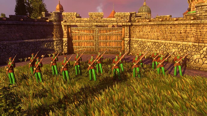 AoE III DE Italians Redshirt at sunset