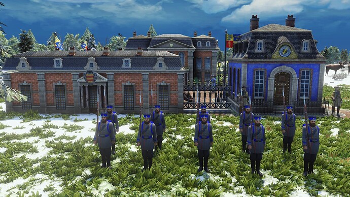 AoE III DE House of Oldenburg Northern Veteran Musketeer during the day