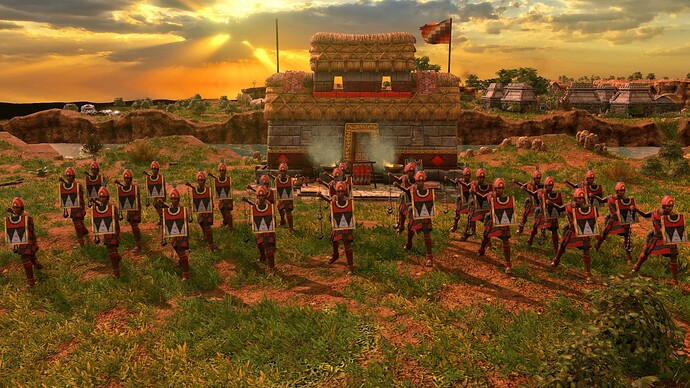 AoE III DE Inca Legendary Huaraca at sunrise