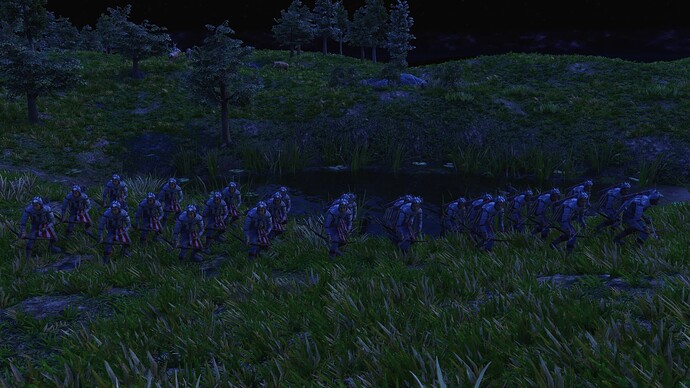 AoE III DE Lakota Champion Cetan Bowman during the night