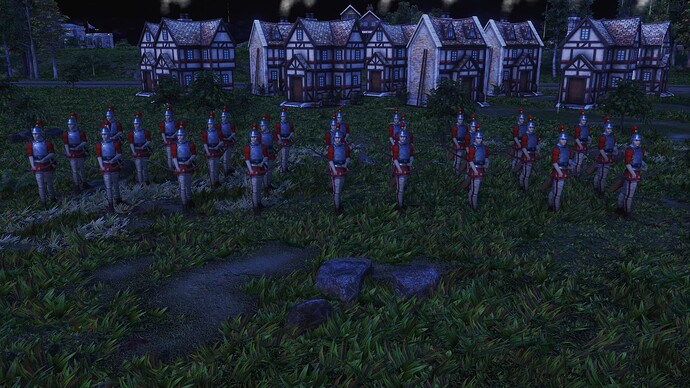 AoE III DE British Guard Longbowman during the night