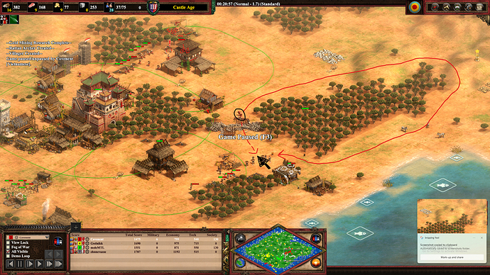 AoE2 bug report destroyed gate pathing